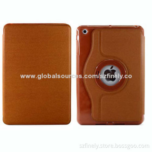 Leather Stand Case for iPad Mini, 360-degree Rotating